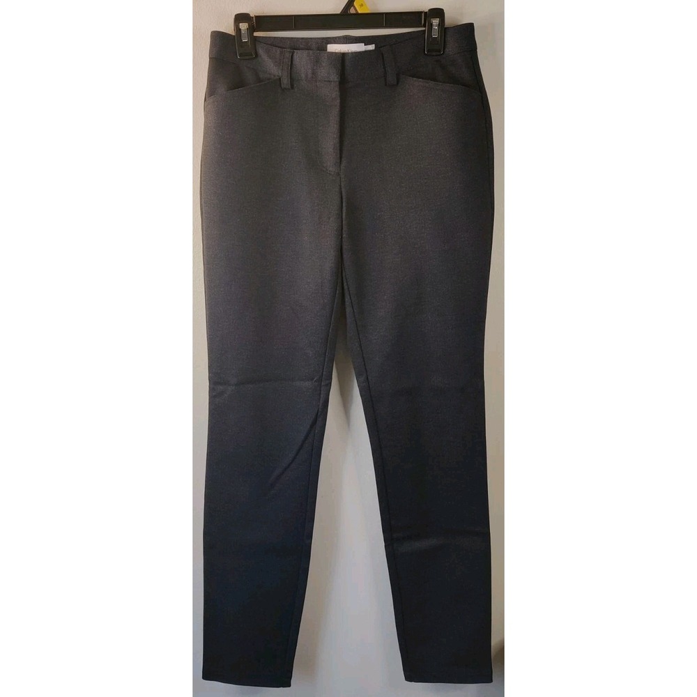 Calvin Klein Women's Charcoal Ankle Pants‎ Size 6 Pockets Belt Loops Business